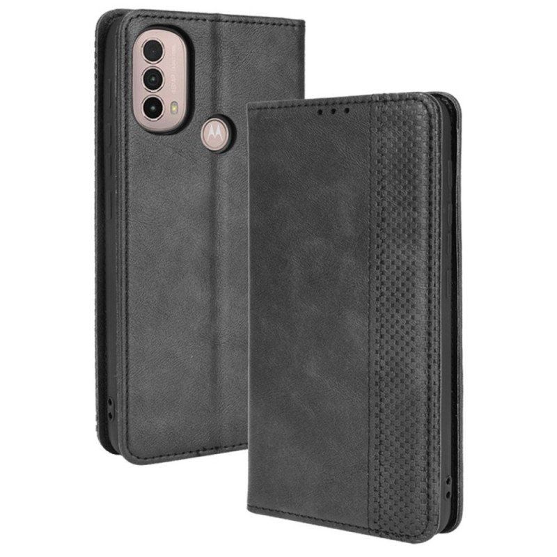 Etui Na Telefon do Moto E40 / E30 / E20 Etui Folio Stylizowany Efekt Skóry W Stylu Vintage