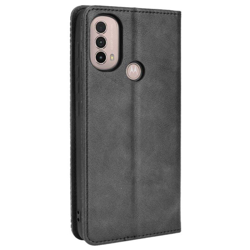 Etui Na Telefon do Moto E40 / E30 / E20 Etui Folio Stylizowany Efekt Skóry W Stylu Vintage