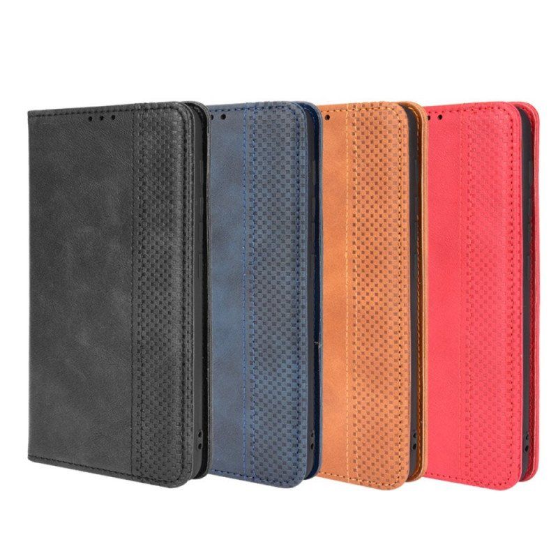 Etui Na Telefon do Moto E40 / E30 / E20 Etui Folio Stylizowany Efekt Skóry W Stylu Vintage