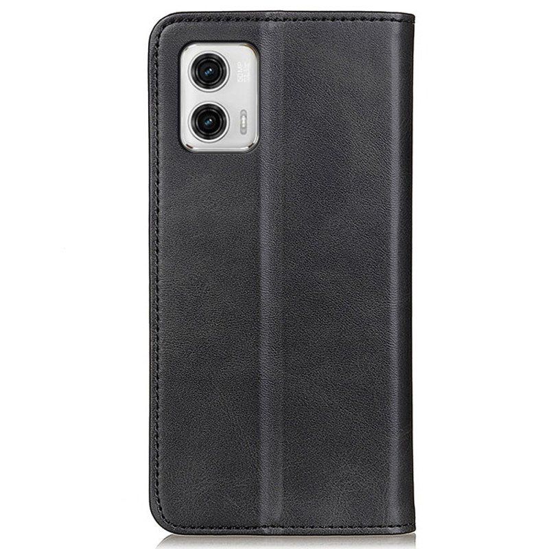 Etui Na Telefon do Moto G73 5G Etui Folio Elegancka Dwoina Skórzana