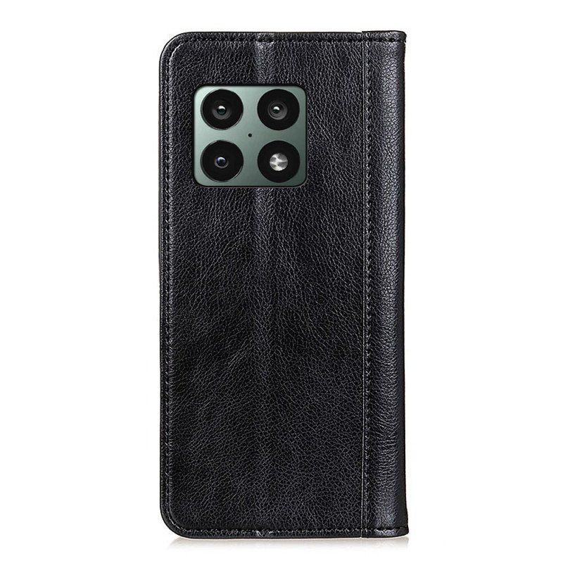 Etui Na Telefon do OnePlus 10 Pro 5G Etui Folio Wersja Kolorowa Ze Skóry Liczi