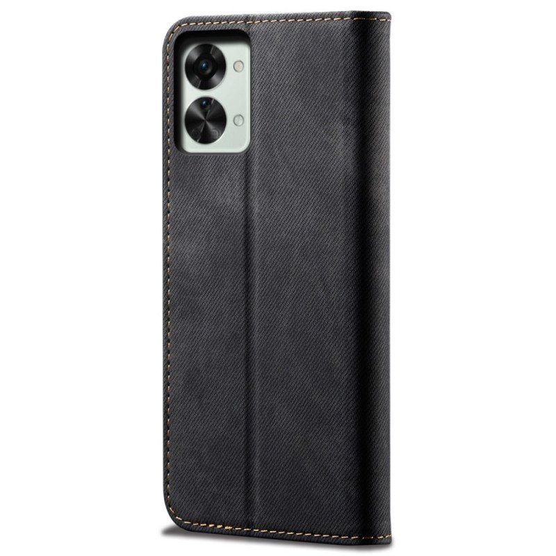 Etui Na Telefon do OnePlus Nord 2T 5G Etui Folio Tkanina Dżinsowa