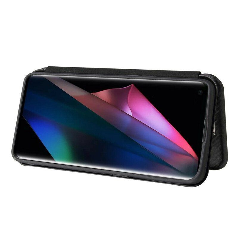 Etui Na Telefon do Oppo Find X3 Pro Etui Folio Kolorowy Silikon Węglowy