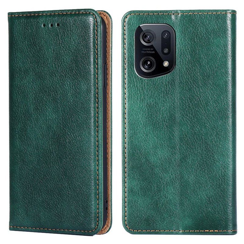 Etui Na Telefon do Oppo Find X5 Etui Folio Jednolity Kolor