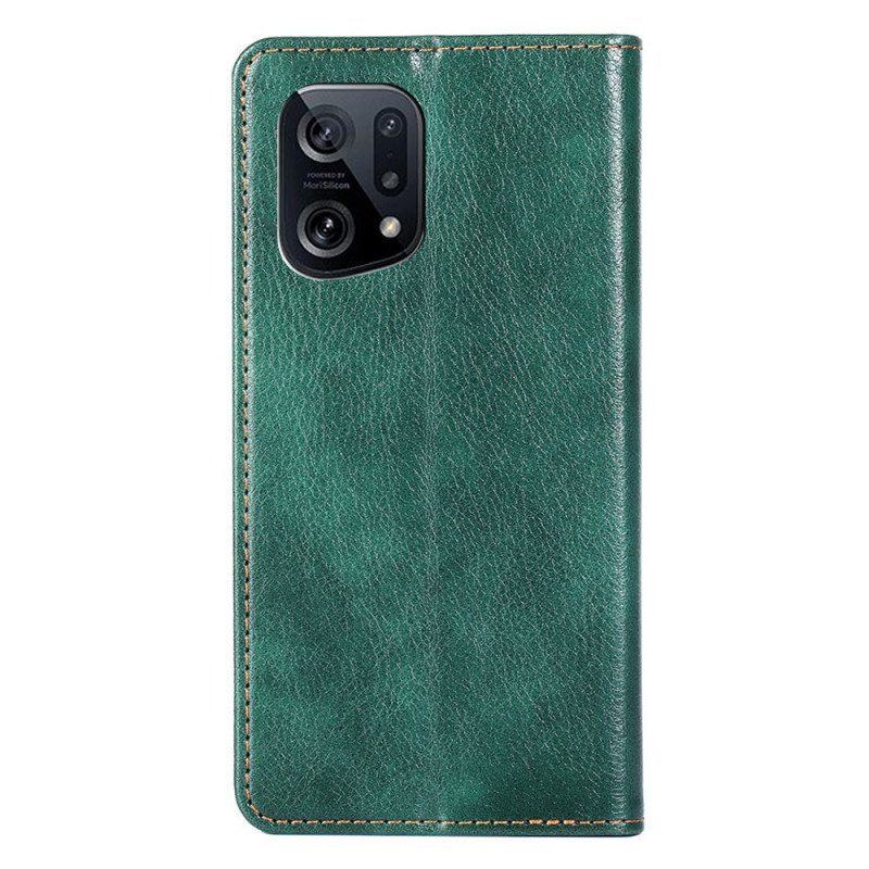 Etui Na Telefon do Oppo Find X5 Etui Folio Jednolity Kolor