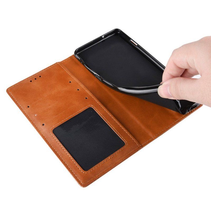 Etui Na Telefon do Oppo Find X5 Etui Folio Stylizowany Efekt Skóry W Stylu Vintage