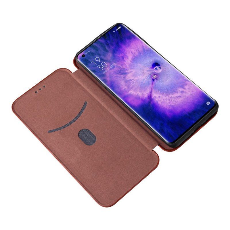 Etui Na Telefon do Oppo Find X5 Etui Folio Włókno Węglowe