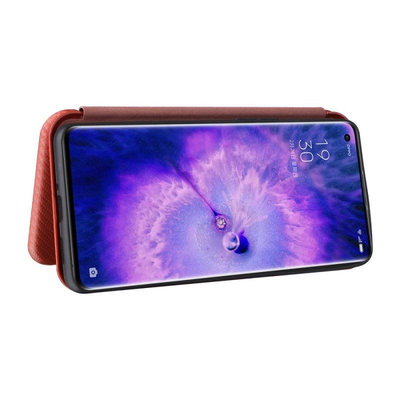 Etui Na Telefon do Oppo Find X5 Etui Folio Włókno Węglowe