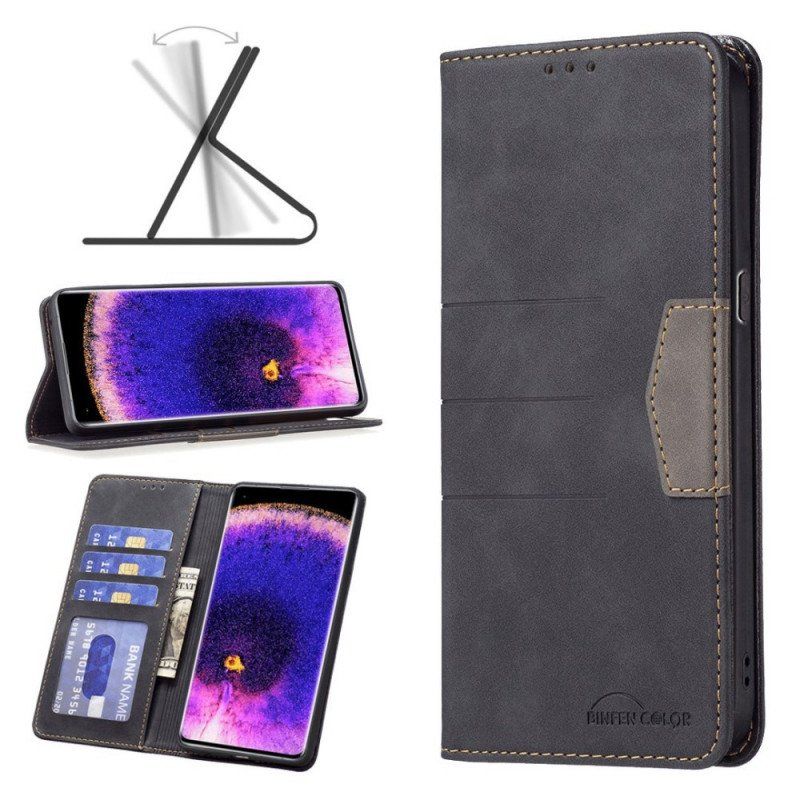 Etui Na Telefon do Oppo Find X5 Lite Etui Folio Kolorowy Skórzany Styl Binfen