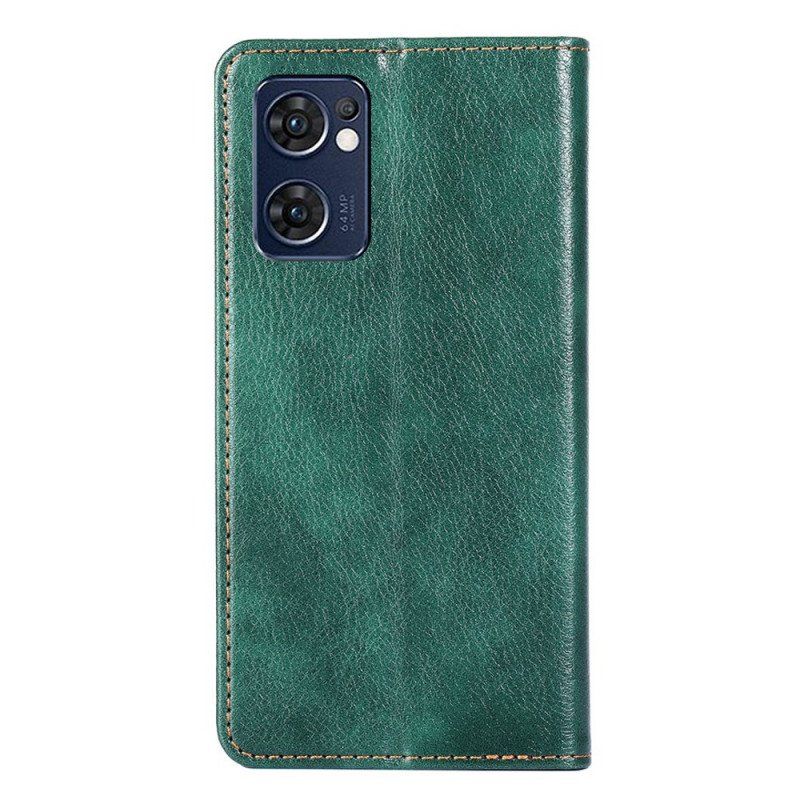 Etui Na Telefon do Oppo Find X5 Lite Etui Folio Przeszycia Ze Sztucznej Skóry