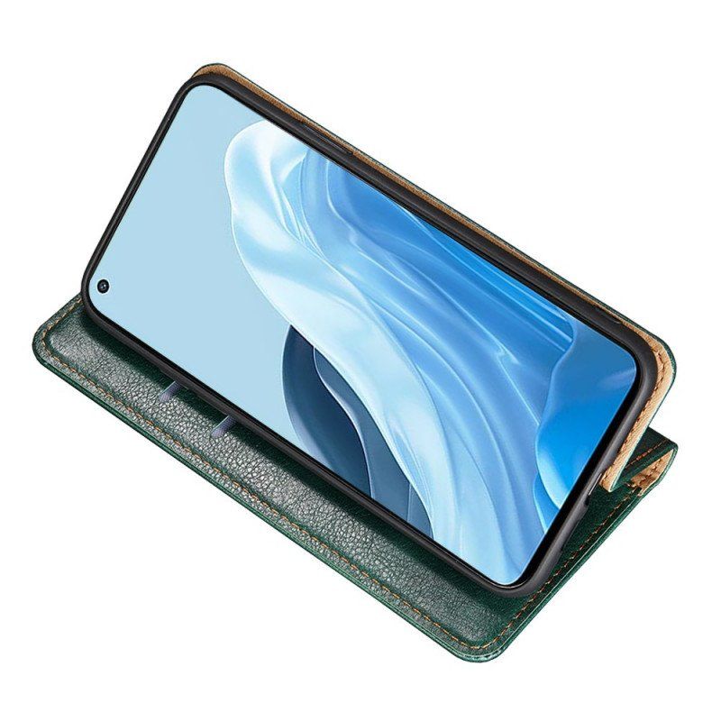 Etui Na Telefon do Oppo Find X5 Lite Etui Folio Przeszycia Ze Sztucznej Skóry