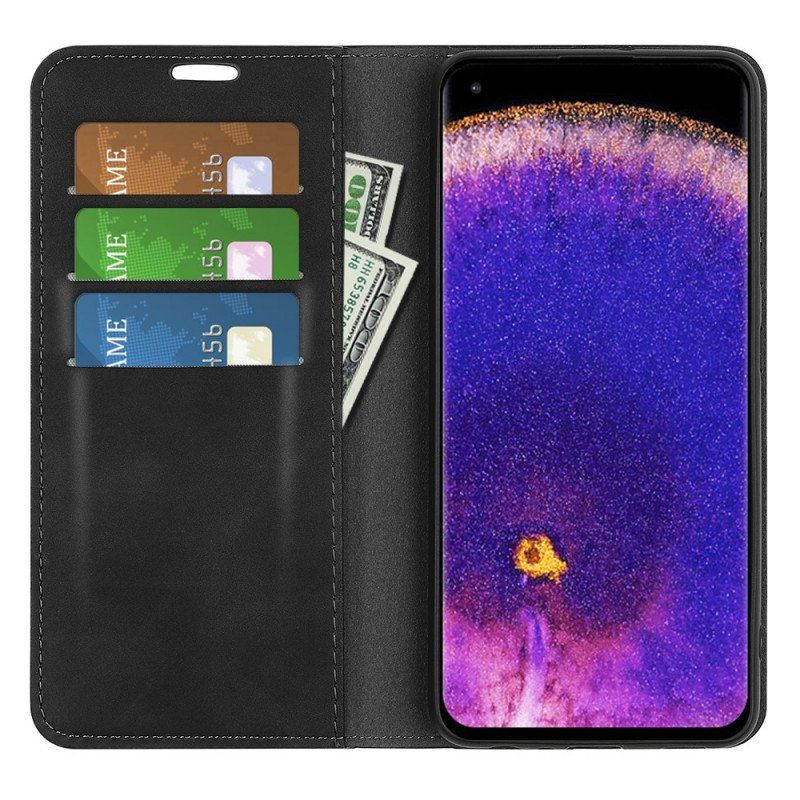 Etui Na Telefon do Oppo Find X5 Pro Etui Folio Dotyk Skóry