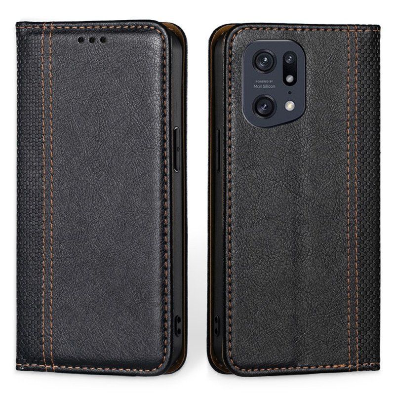 Etui Na Telefon do Oppo Find X5 Pro Etui Folio Efekt Skóry Vintage