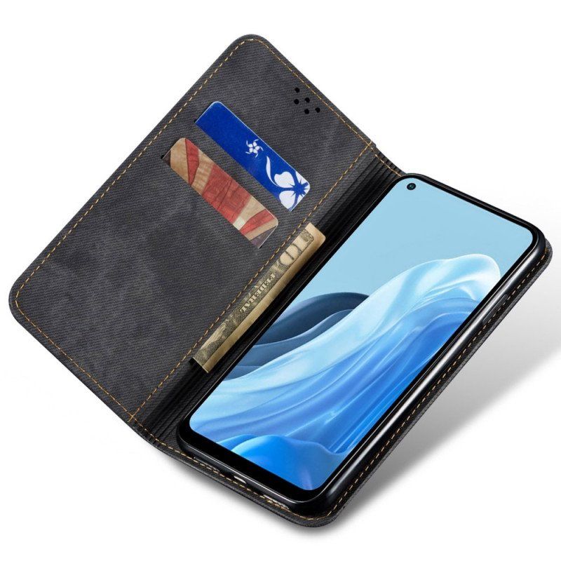 Etui Na Telefon do Oppo Reno 7 Etui Folio Tkanina Dżinsowa