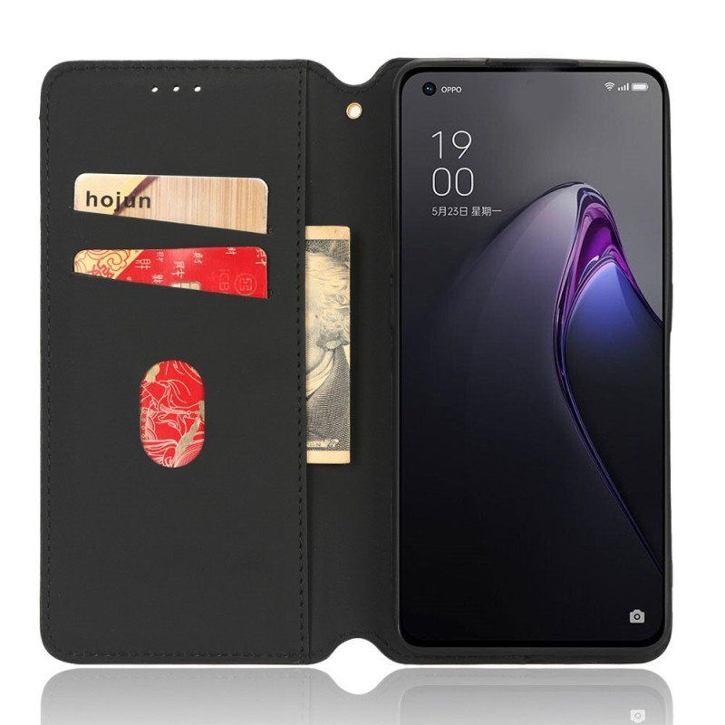 Etui Na Telefon do Oppo Reno 8 Etui Folio Skórzany Efekt Sześcianu 3d