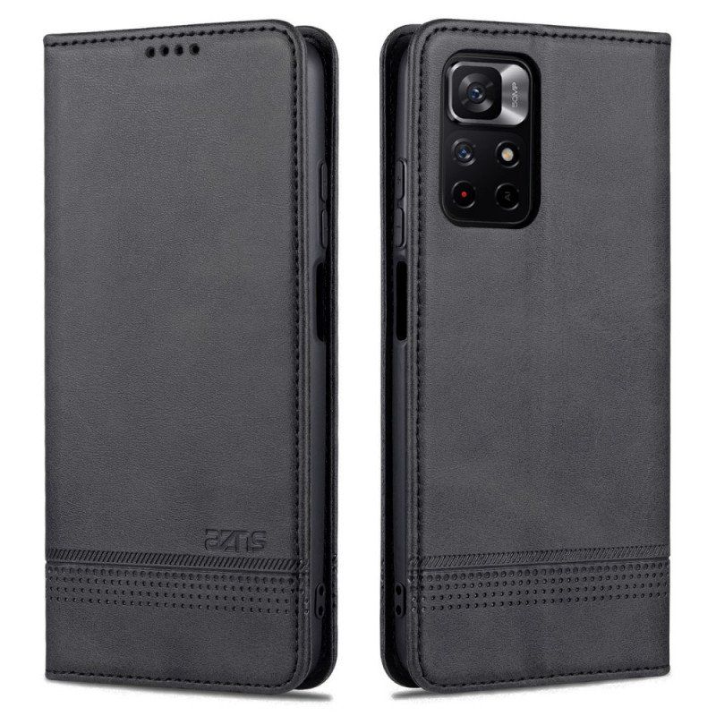 Etui Na Telefon do Poco M4 Pro 5G Etui Folio Stylizacja Skóry Azns