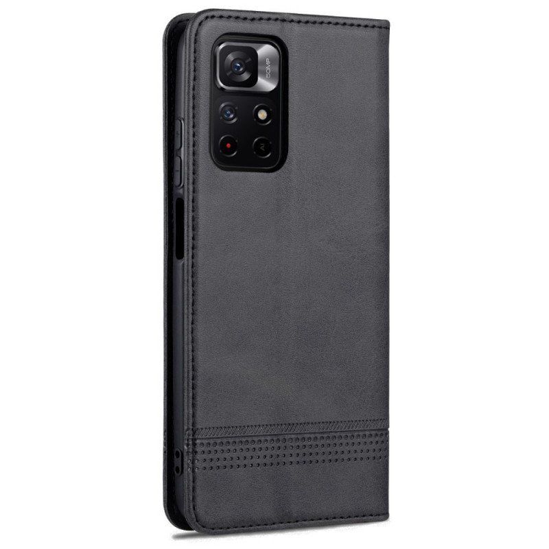 Etui Na Telefon do Poco M4 Pro 5G Etui Folio Stylizacja Skóry Azns