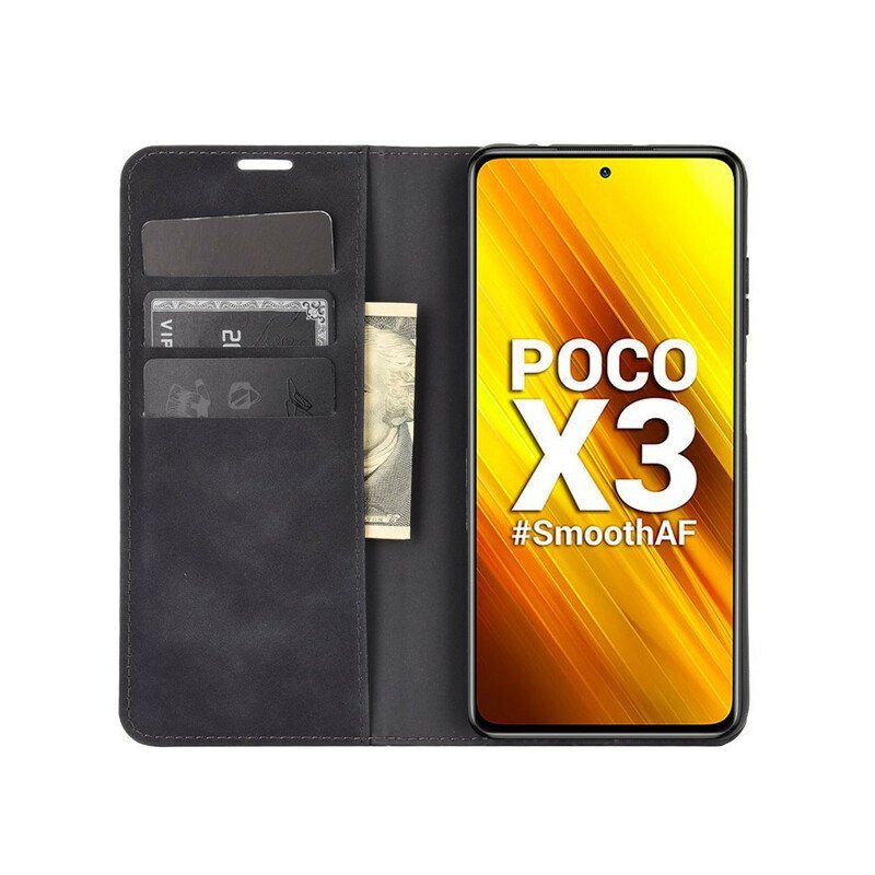 Etui Na Telefon do Poco X3 / X3 Pro / X3 NFC Etui Folio Efekt Miękkiej Skóry