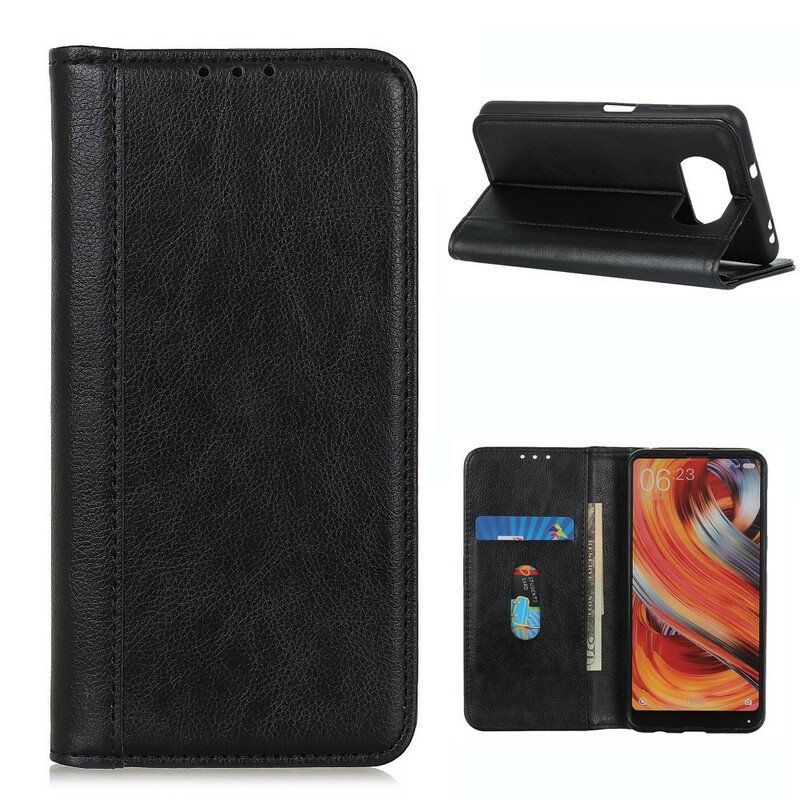 Etui Na Telefon do Poco X3 / X3 Pro / X3 NFC Etui Folio Elegancka Dwoina Skóry Liczi