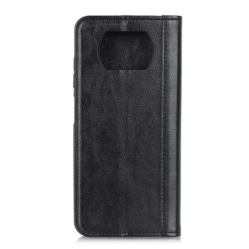 Etui Na Telefon do Poco X3 / X3 Pro / X3 NFC Etui Folio Elegancka Dwoina Skóry Liczi