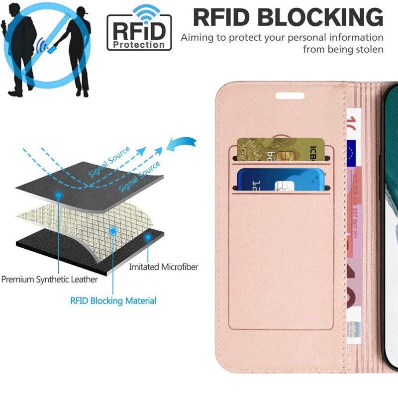 Etui Na Telefon do Poco X4 Pro 5G Etui Folio Diamenty Liczi Ze Sztucznej Skóry