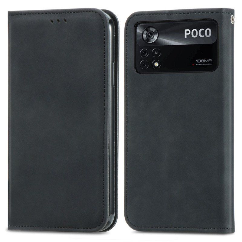 Etui Na Telefon do Poco X4 Pro 5G Etui Folio Dotyk Skóry