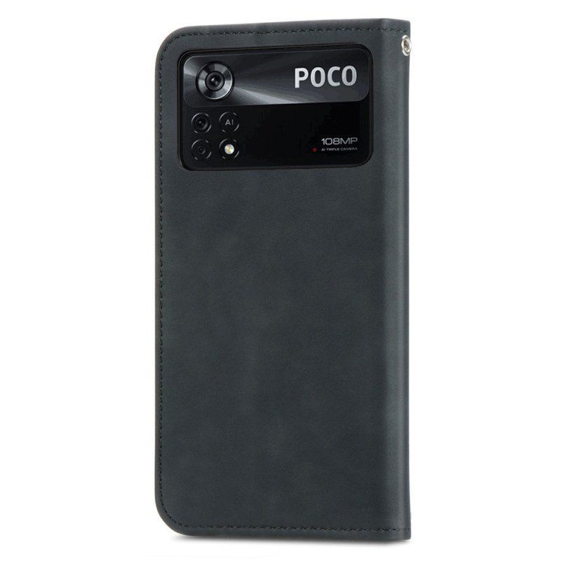 Etui Na Telefon do Poco X4 Pro 5G Etui Folio Dotyk Skóry