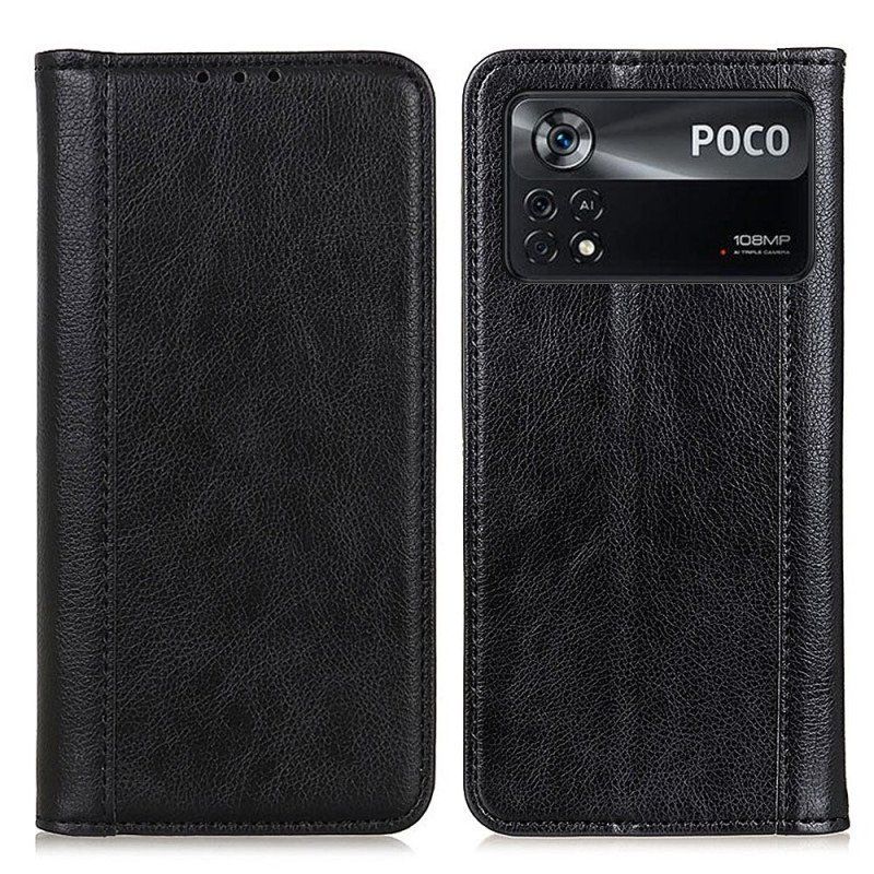 Etui Na Telefon do Poco X4 Pro 5G Etui Folio Dwoina Skóry