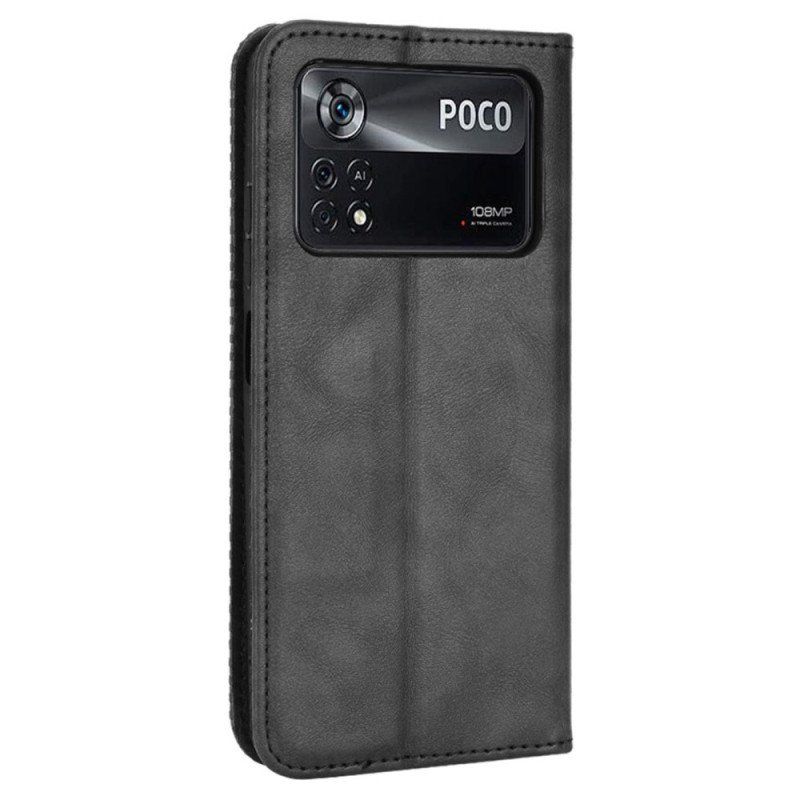 Etui Na Telefon do Poco X4 Pro 5G Etui Folio Efekt Skóry Vintage