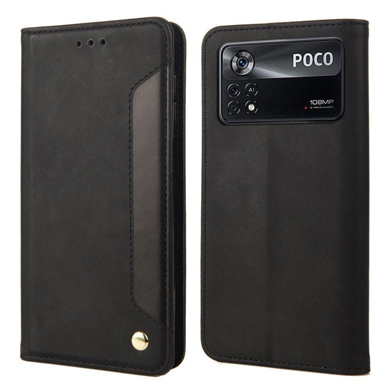 Etui Na Telefon do Poco X4 Pro 5G Etui Folio Odczucie Skóry