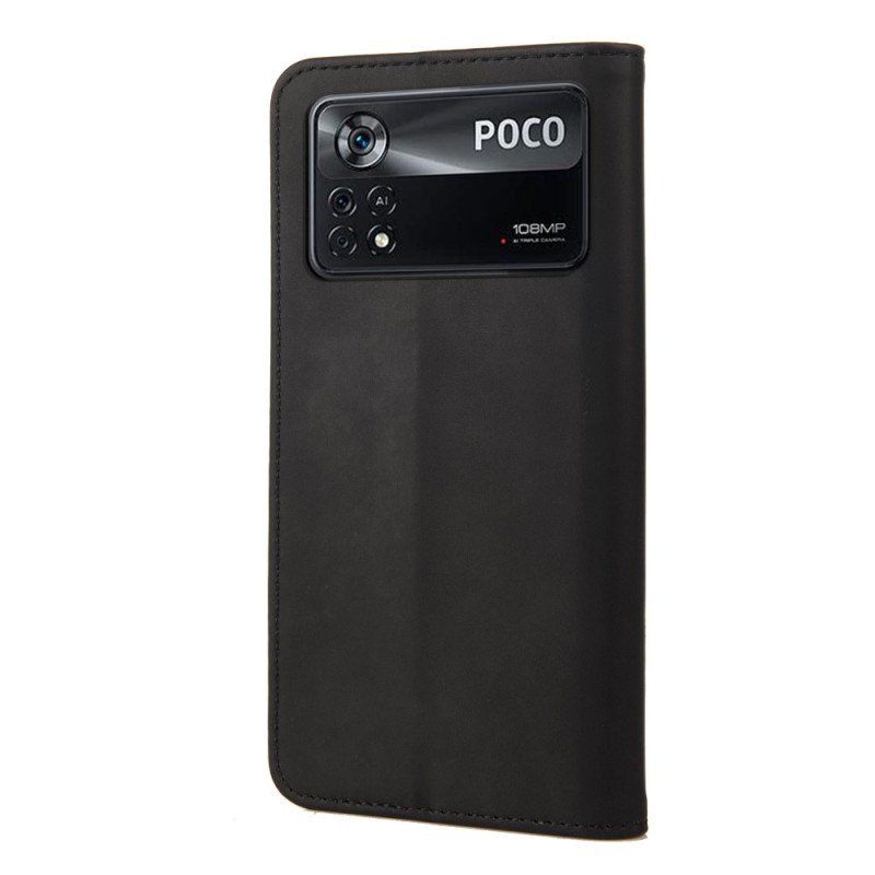 Etui Na Telefon do Poco X4 Pro 5G Etui Folio Odczucie Skóry