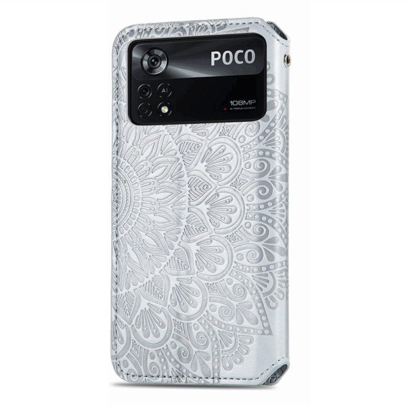 Etui Na Telefon do Poco X4 Pro 5G Etui Folio Plemienne Liście