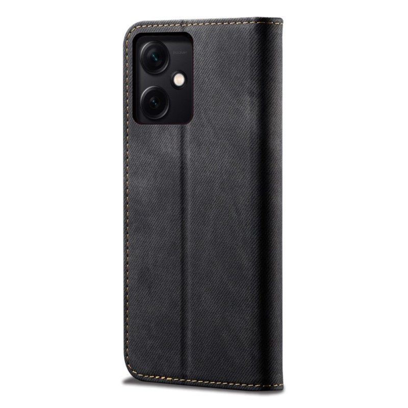 Etui Na Telefon do Poco X5 5G Etui Folio Tkanina Dżinsowa