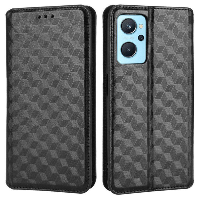 Etui Na Telefon do Realme 9i Etui Folio Wydruk Kostki 3d