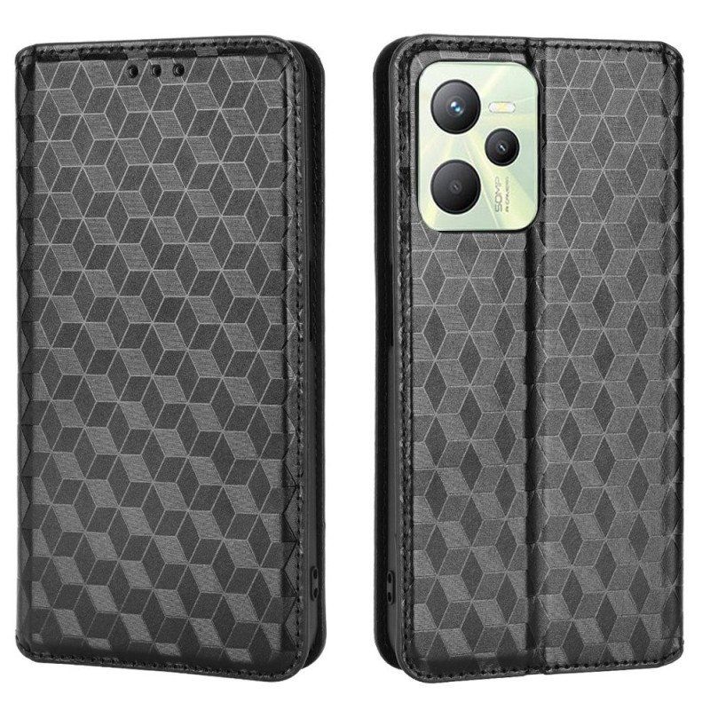 Etui Na Telefon do Realme C35 Etui Folio Diamenty I Kostki