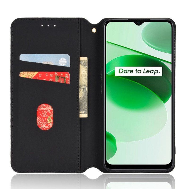 Etui Na Telefon do Realme C35 Etui Folio Diamenty I Kostki