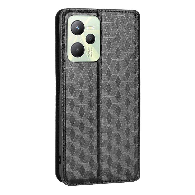 Etui Na Telefon do Realme C35 Etui Folio Diamenty I Kostki