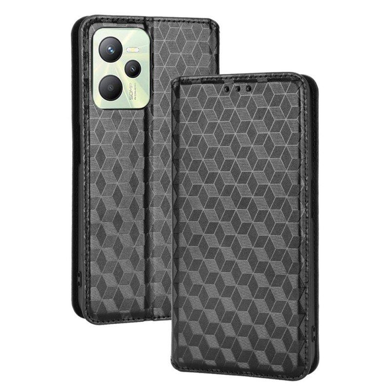 Etui Na Telefon do Realme C35 Etui Folio Diamenty I Kostki