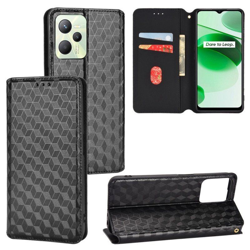 Etui Na Telefon do Realme C35 Etui Folio Diamenty I Kostki