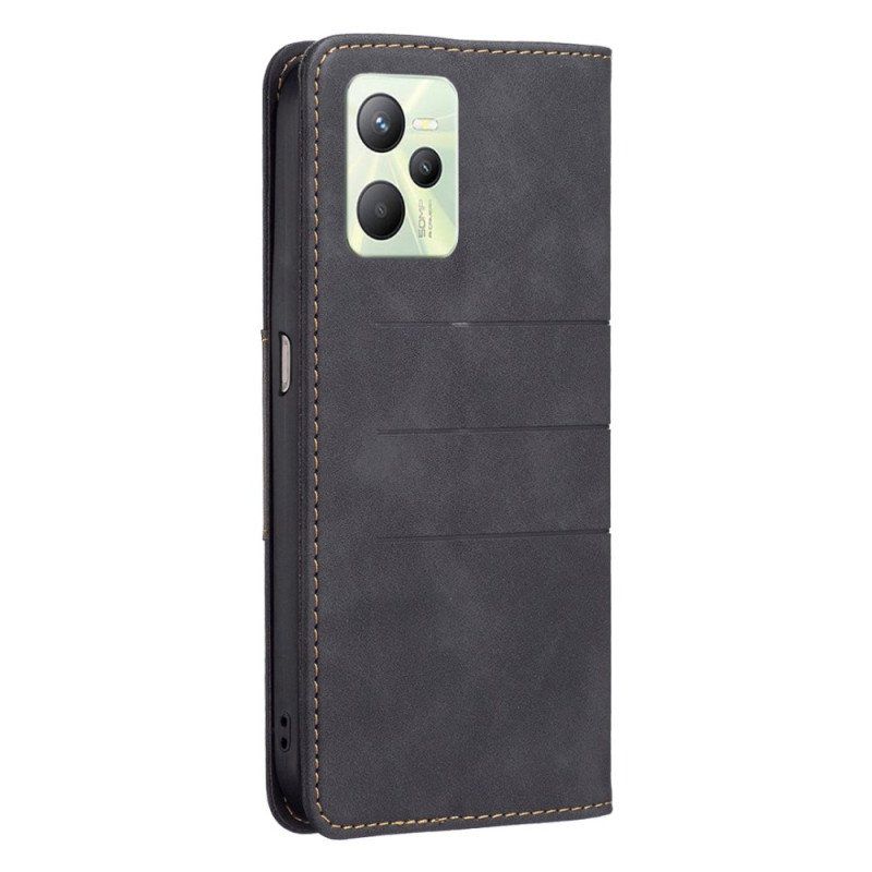 Etui Na Telefon do Realme C35 Etui Folio Linie Kolorów Binfen