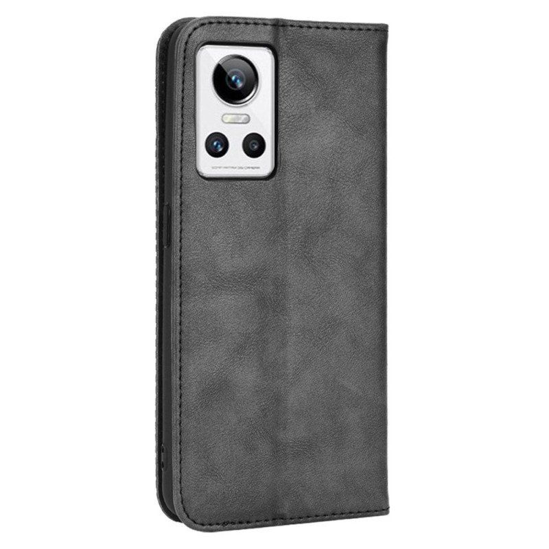 Etui Na Telefon do Realme GT Neo 3 Etui Folio Retro Tekstura