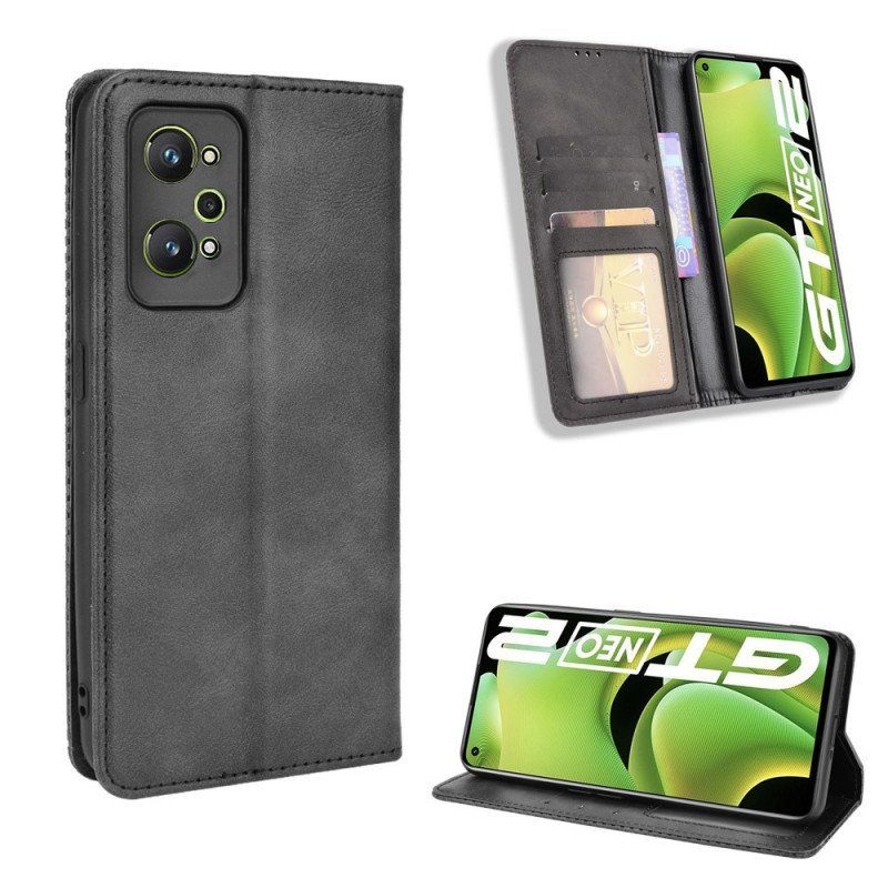 Etui Na Telefon do Realme GT Neo 3T / Neo 2 Etui Folio Stylizowany Efekt Skóry W Stylu Vintage