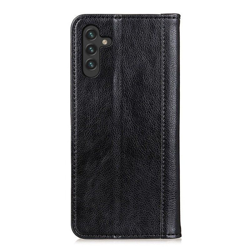 Etui Na Telefon do Samsung Galaxy A13 5G / A04s Etui Folio Elegancka Dwoina Skóry Liczi