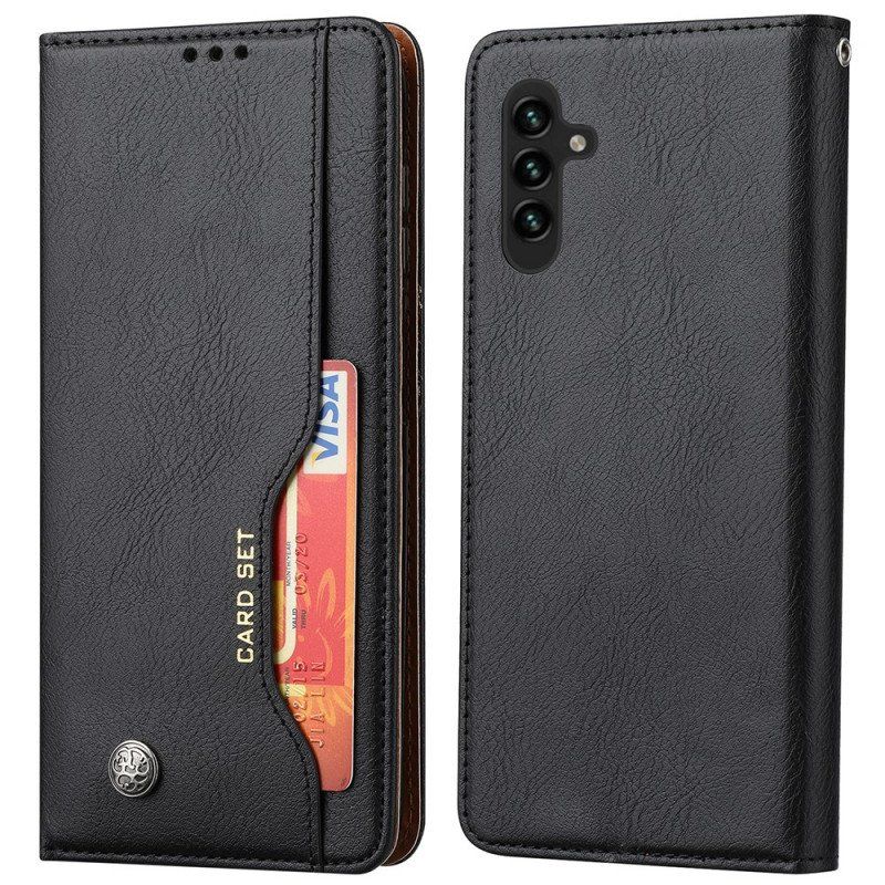 Etui Na Telefon do Samsung Galaxy A13 5G / A04s Etui Folio Etui Na Karty Ze Sztucznej Skóry