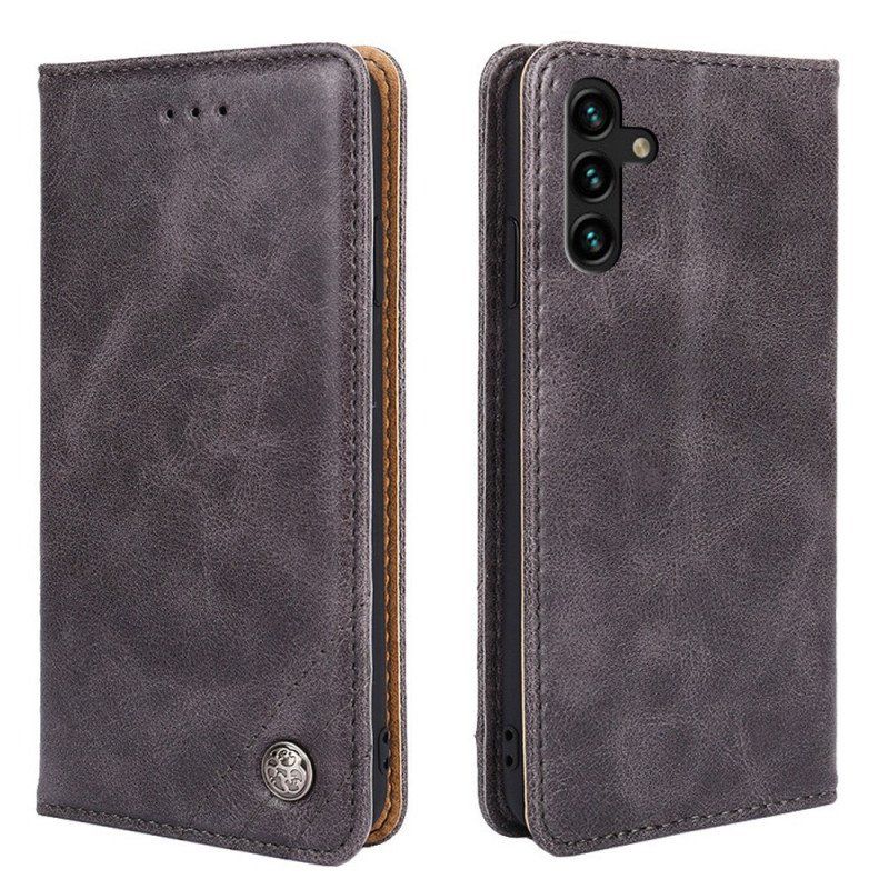 Etui Na Telefon do Samsung Galaxy A13 5G / A04s Etui Folio Stylowy Skórzany Nit