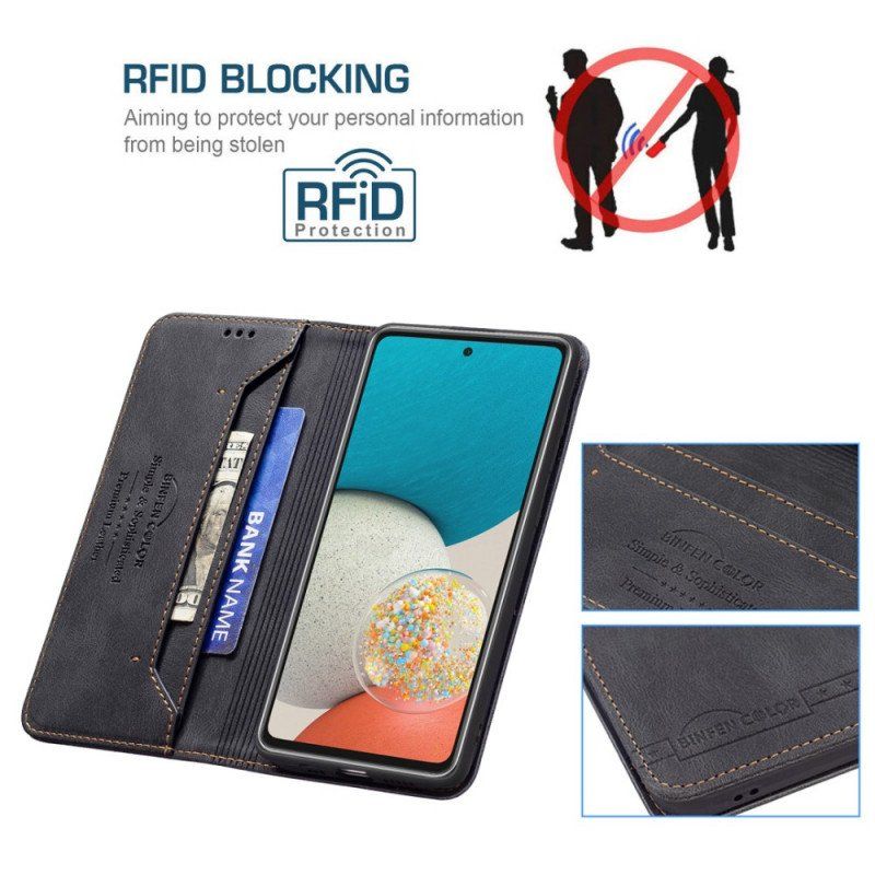 Etui Na Telefon do Samsung Galaxy A53 5G Etui Folio Kolor Rfid Do Szycia Binfen