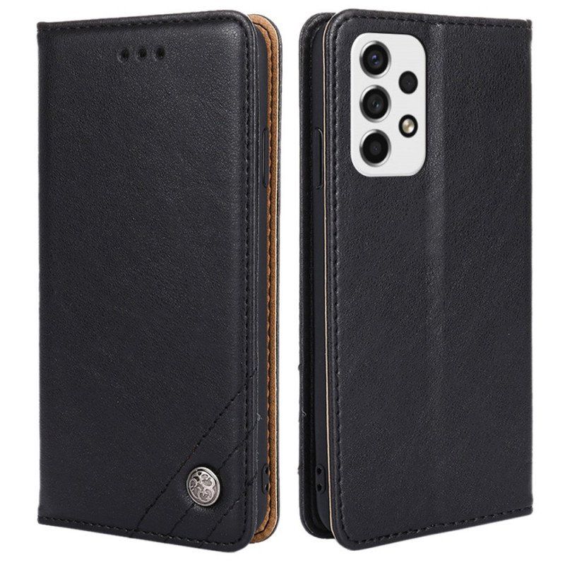 Etui Na Telefon do Samsung Galaxy A53 5G Etui Folio Stylowy Skórzany Nit