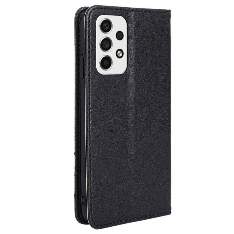 Etui Na Telefon do Samsung Galaxy A53 5G Etui Folio Stylowy Skórzany Nit