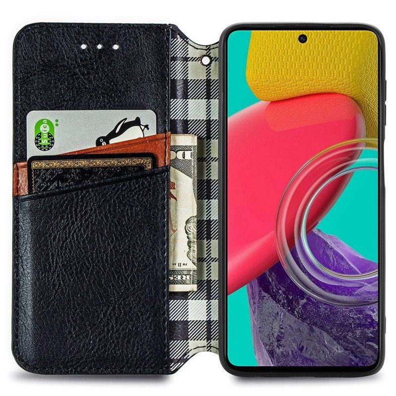 Etui Na Telefon do Samsung Galaxy M53 5G Etui Folio Wzór Z Efektem Skóry