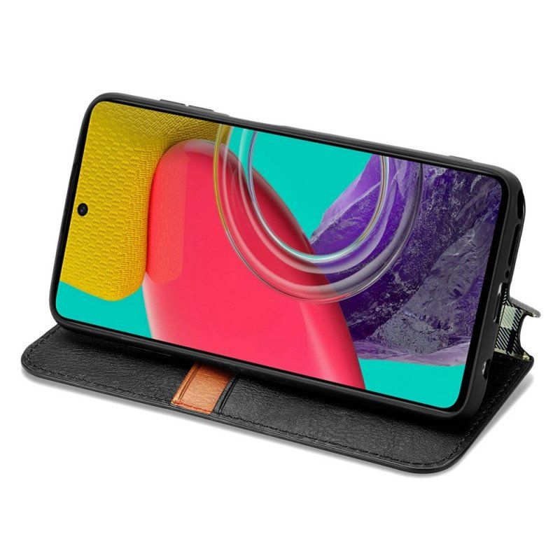 Etui Na Telefon do Samsung Galaxy M53 5G Etui Folio Wzór Z Efektem Skóry